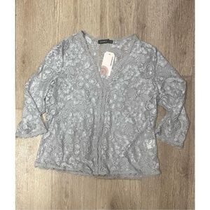 Benancy XL Grey Lacey Duster New